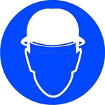 M-02 Работать в защитной каске (шлеме)- знак на пластике