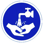 L 40 Мыть руки- знак на пластике