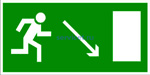 E 07 Направление к эвакуационному выходу направо вниз- фотолюм