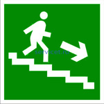 E 13 Направление к эвакуационному выходу по лестнице вниз направ